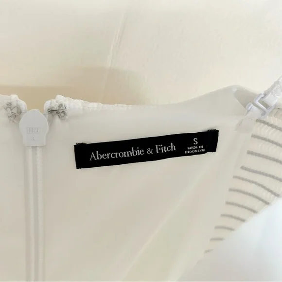 Abercrombie & Fitch White Strapless Tiered Mini Dress - Picture 4 of 5